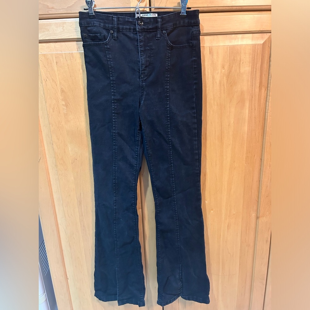 Black, high rise, flare out jeans, women’s size 4